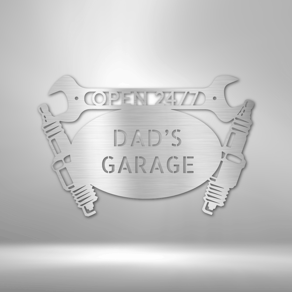 Car Garage Monogram - Personalized Steel Sign - Throttle Society